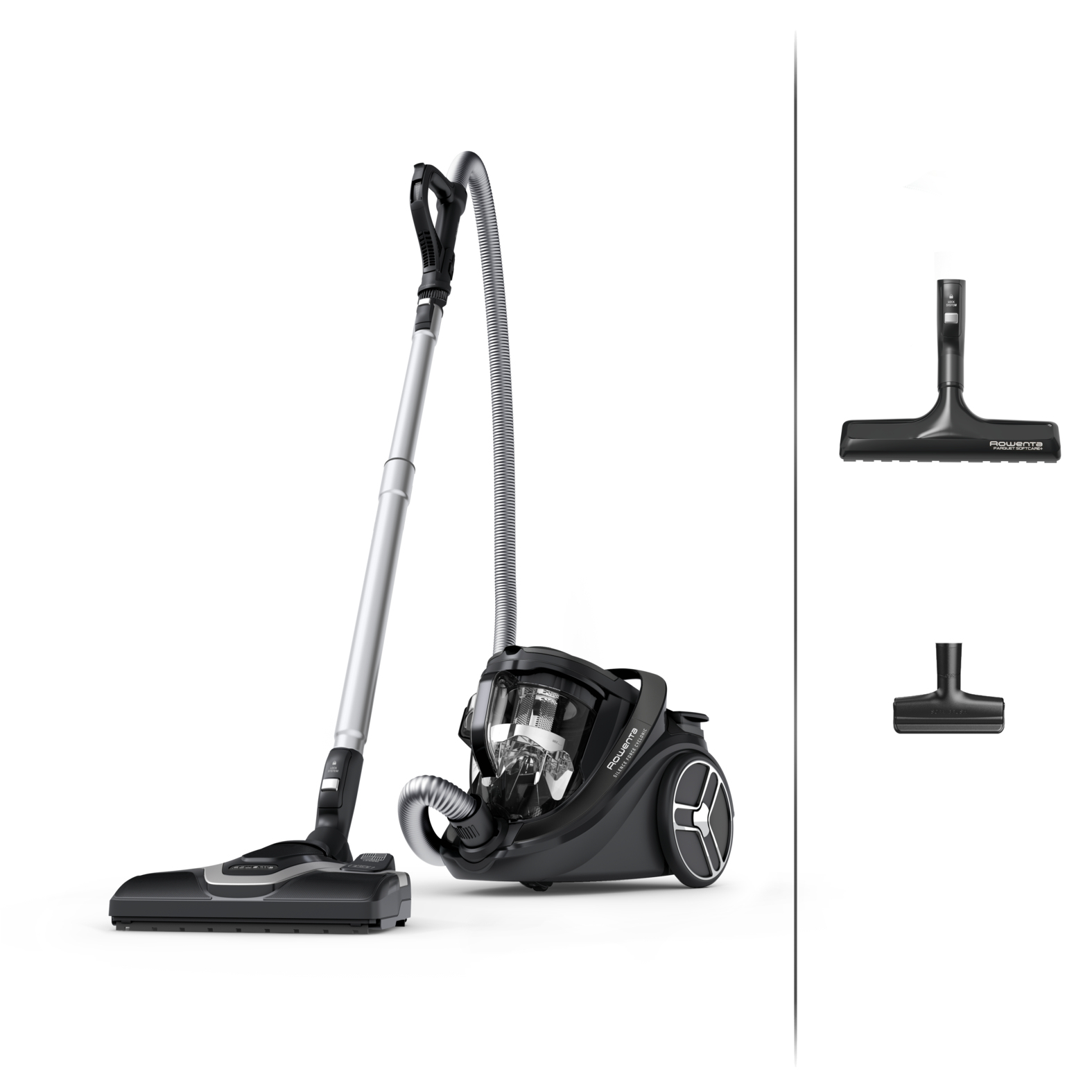 Rowenta Silence Force Cyclonic Parkett RO7935 Beutelloser Staubsauger 500 W Schwarz