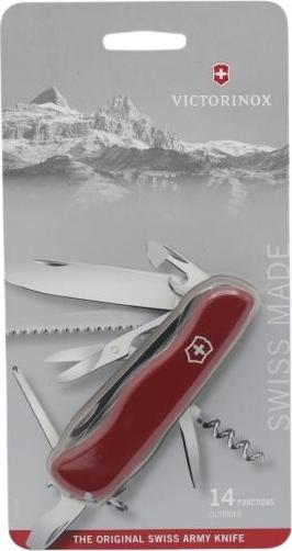 Victorinox Outrider - Messer mit Feststellklinge - Multi-Tool-Messer - Polyamid - Rot - Edelstahl - 14 Werkzeug - 11,1 cm (V-0.85 13 B1)