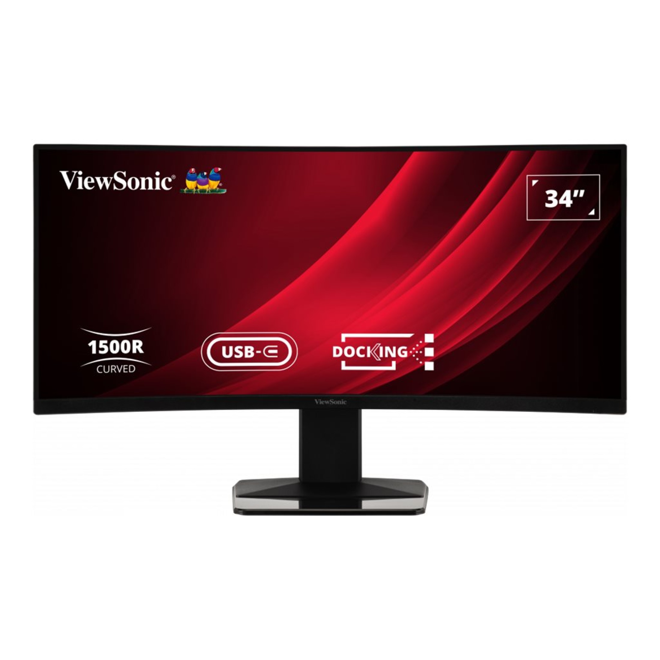 ViewSonic VG3419C - LED-Monitor - gebogen - 86.4 cm (34) - 3440 x 1440 UWQHD @ 120 Hz - VA - 300 cd/m² - 3000:1 - HDR10 - 0.4 ms - HDMI, DisplayPort, USB-C - Lautsprecher (VG3419C)