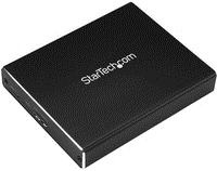 StarTech.com Dual M.2 Festplattengehäuse - RAID - M.2 NGFF SATA SSD Gehäuse - USB 3.1 - USB C / USB A Festplattengehäuse - Aluminium - Flash-Speicher-Array - 2 Schächte - USB 3.1 (extern)