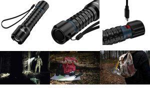 ANSMANN Akku LED-Taschenlampe Survival TS3000RF, schwarz Outdoor-Taschenlampe, Lichtstrom: 3.000 Lumen, Leuchtdauer: - 1 Stück (1600-0712)