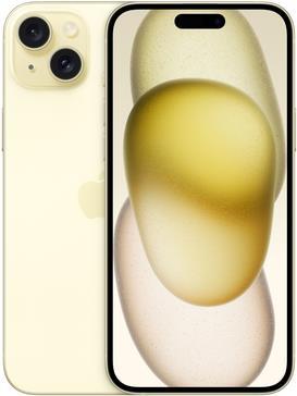 Apple iPhone 15 Plus - 5G Smartphone - Dual-SIM / Interner Speicher 256GB - OLED-Display - 6,7 - 2796 x 1290 pixels - 2 x Rückkamera 48 MP, 12 MP - front camera 12 MP - Gelb (MU1D3ZD/A)