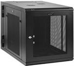 StarTech.com 12HE Wandmontage Server Rack - bis zu 81cm tief - Gehäuse mit Scharnier - Netzwerkschrank - Server Schrank - Schrank für Rack-Gehäuse - Wand montierbar - Schwarz - 12U