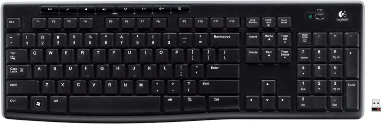 Logitech K270 WIRELESS KEYBOARD Logitech Wireless Keyboard, 2.4GH, USB 2.0, Black (920-003743)