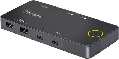 StarTech.com 2-Port USB-C KVM Switch, Single-4K 60Hz HDMI Monitor, Dual-100W Power Delivery Pass-through Ports, Bus Powered, USB Type-C/USB4/Thunderbolt 3/4 Compatible - Small Form Factor (C2-H46-UC2-PD-KVM) - KVM-Switch - 2 x KVM/Audio/USB - 1 lokaler Be