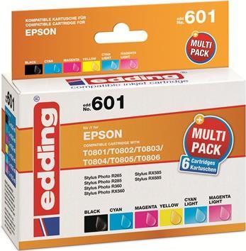 Edding EDD-601 - Kompatibel - Schwarz - Cyan - Magenta - Foto zyan - Foto magenta - Epson - Multipack - Epson Stylus Photo P50 Epson Stylus Photo PX 650W Epson Stylus Photo PX 660 Epson Stylus Photo PX... - 6 Stück(e) (18-601)