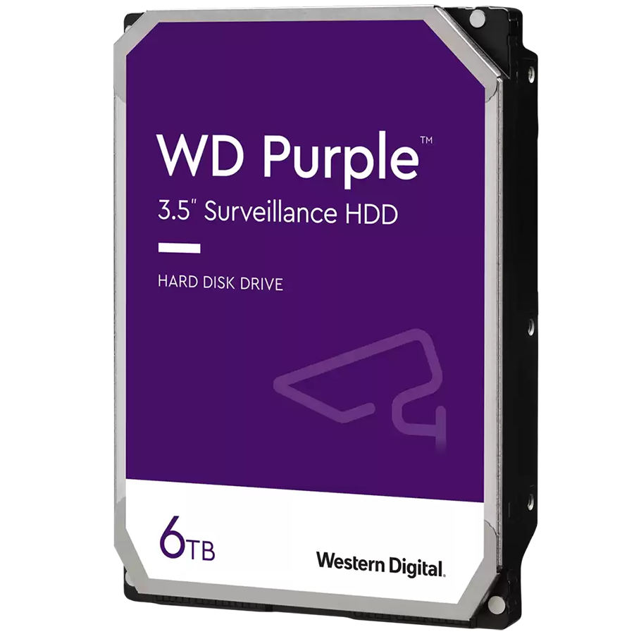 WD Purple WD64PURZ - Festplatte - 6TB - Überwachung - intern - 3.5 (8,9 cm) - SATA 6Gb/s - 5400 U/min - Puffer: 256MB (WD64PURZ)