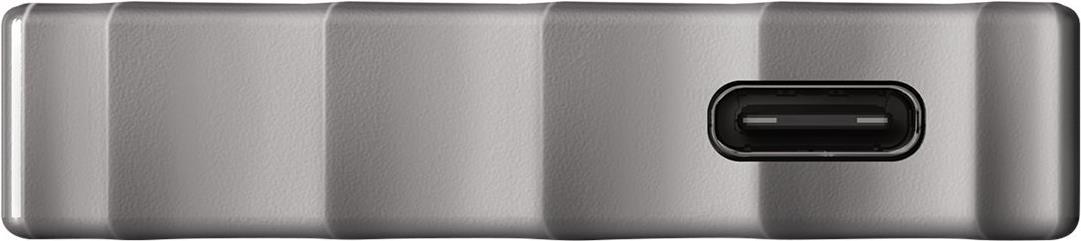 WD My Passport SSD WDBKVX0020PSL - SSD - verschlüsselt - 2 TB - extern (tragbar) - USB 3.1 Gen 2 (USB-C Steckverbinder) - 256-Bit-AES - schwarze Oberseite mit gunmetal (mittel metallisch grau) Boden