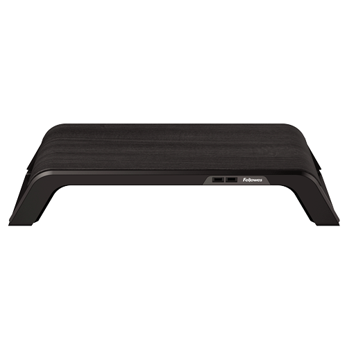 Fellowes Hana Monitor Support - Aufstellung - für Monitor - Stahl, Asche-Furnier - Schwarz - Schreibtisch (8060501)
