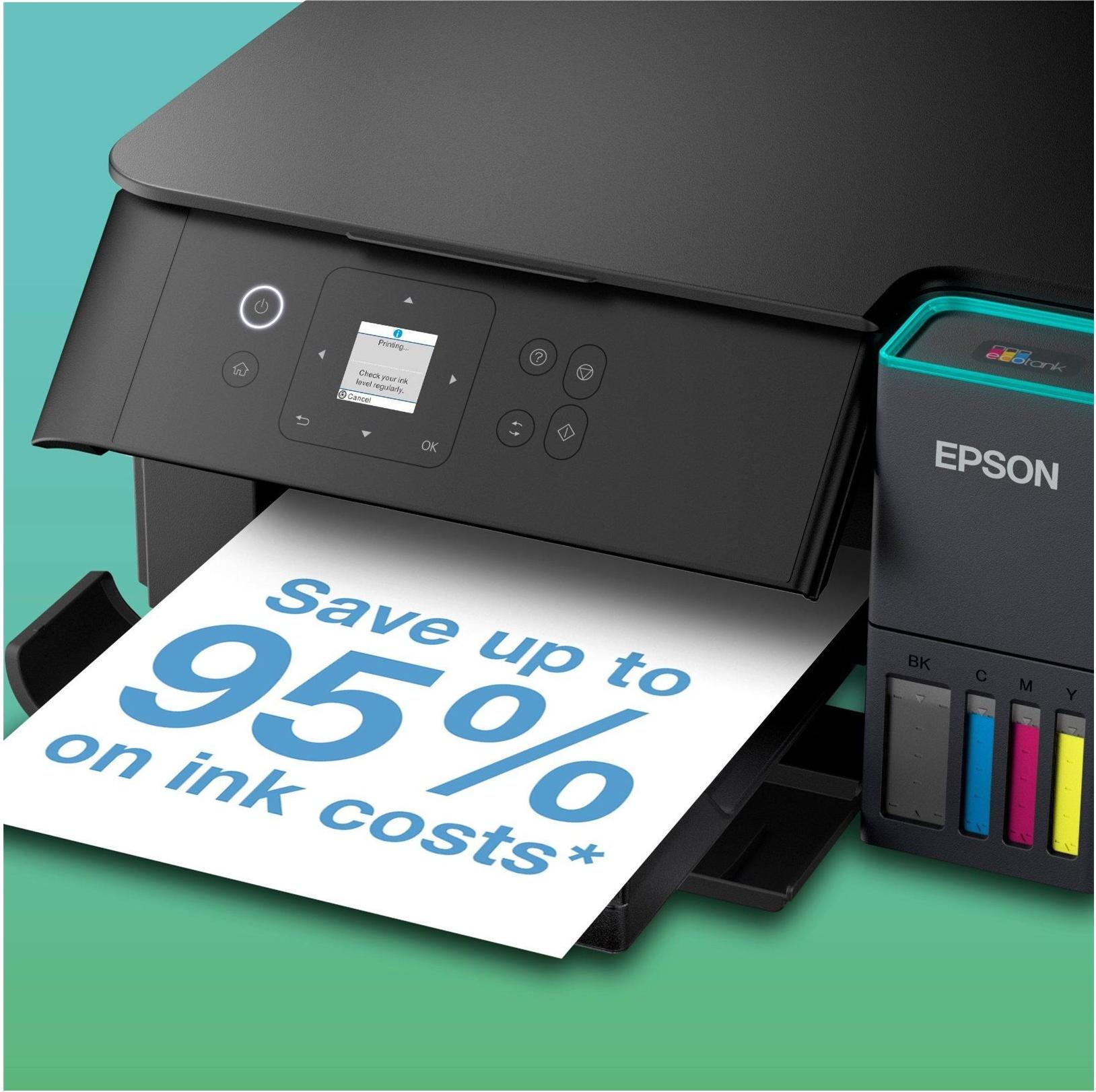 Epson EcoTank ET-2955 - Multifunktionsdrucker - Farbe - Tintenstrahl - ITS - A4 (210 x 297 mm) (Original) - A4/Letter (Medien) - bis zu 15 Seiten/Min. (Drucken) - 100 Blatt - Wi-Fi(ac), USB - Schwarz (C11CL41414)