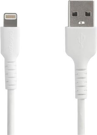 StarTech.com 6.6 ft 2m USB to Lightning Cable - Apple MFi Certified - White - Lightning-Kabel - USB (M) gerade bis Lightning (M) gerade - 2 m - Doppelisolierung - weiß - für Apple iPad/iPhone/iPod (Lightning)