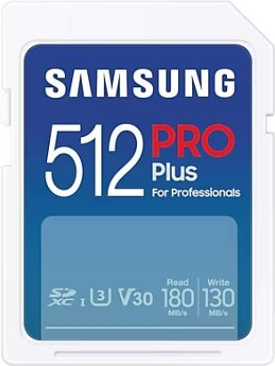 Samsung PRO Plus MB-SD512S - Flash-Speicherkarte - 512GB - Video Class V30 / UHS-I U3 - SDXC UHS-I - weiß (MB-SD512S/EU)