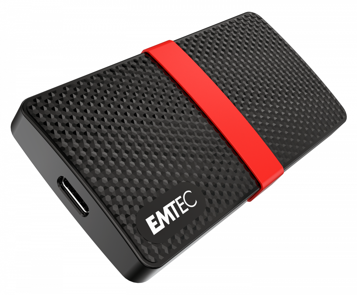 EMTEC SSD Power Plus X200 - SSD - 1TB - extern (tragbar) - USB 3,1 Gen 1 (USB-C Steckverbinder) (ECSSD1TX200)