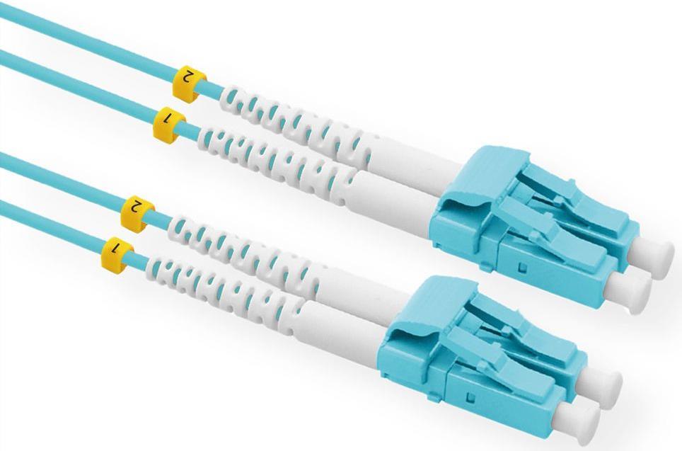 VALUE - Patch-Kabel - LC Multi-Mode (M) bis LC Multi-Mode (M) - 20 m - Glasfaser - 50/125 Mikrometer - OM3 - halogenfrei - Türkis (21.99.8827)