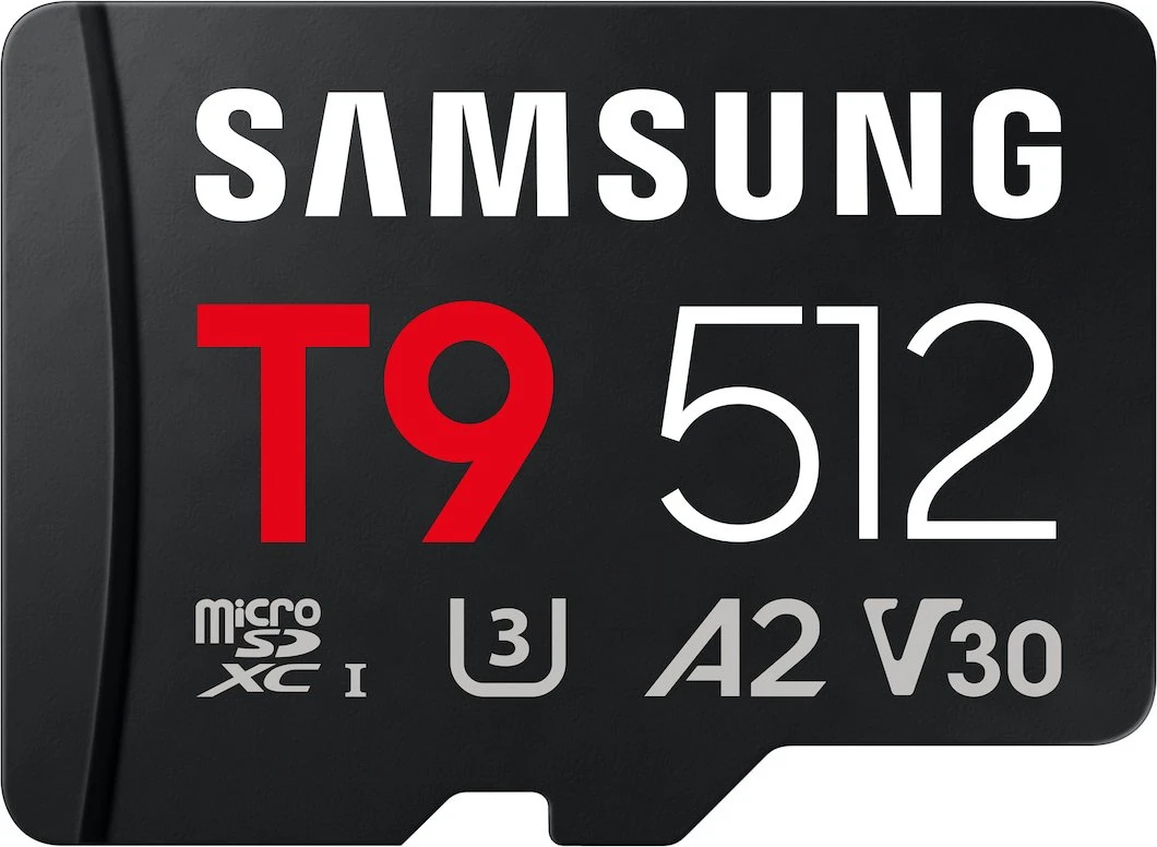 Samsung T9 microSDXC Speicherkarte 512 GB UHS-I bis 200 MB/s Lesen/130 MB/s Schreiben (MB-MH512T/WW)