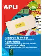 agipa Adress-Etiketten, 105 x 148,5 mm, gelb für Inkjet-/ Laserdrucker und Kopierer, nicht ablösbar, - 1 Stück (100758)