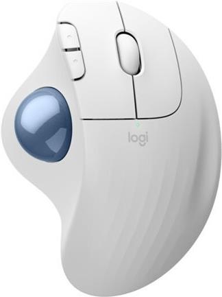 Logitech Ergo Series ERGO M575S - Trackball - ergonomisch - optisch - 5 Tasten - kabellos - Bluetooth, 2,4 GHz - Logitech Logi Bolt USB-Receiver - Off White (910-007030)
