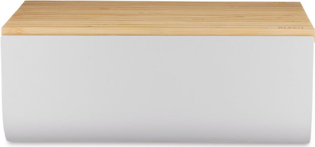 Alessi BG03 WG Mattina Brotkasten, Stahl Bambusholz, Warm Grey (BG03 WG)