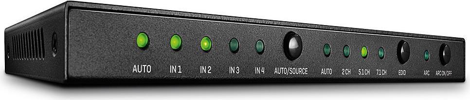 Lindy HDMI 2,0 18G Switch with Audio - Video/Audio-Schalter - 4 x HDMI - Desktop (38249)
