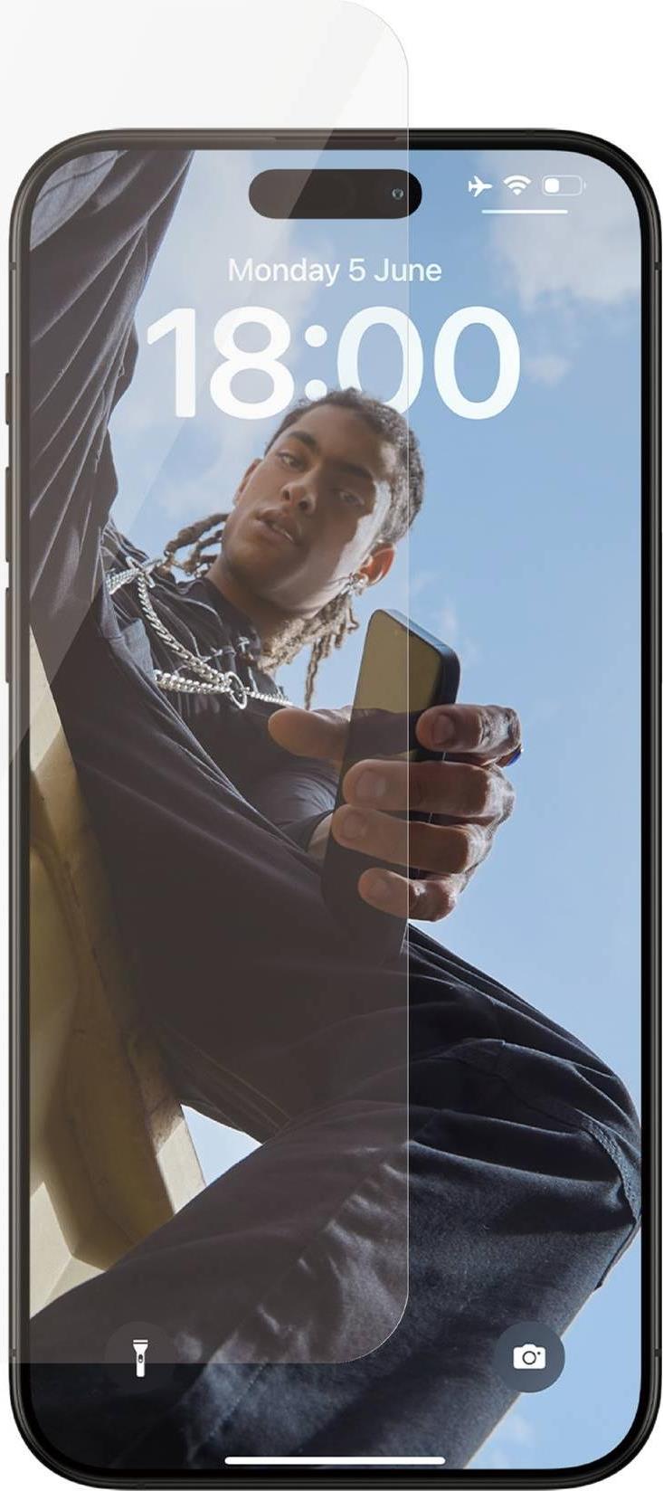 PanzerGlass SAFE. by Displayschutz iPhone 15 Pro Max - Ultra-Wide Fit - Apple - Apple - iPhone 15 Pro Max - Trockene Anwendung - Kratzresistent - Schockresistent - Transparent - 1 Stück(e) (SAFE95537)