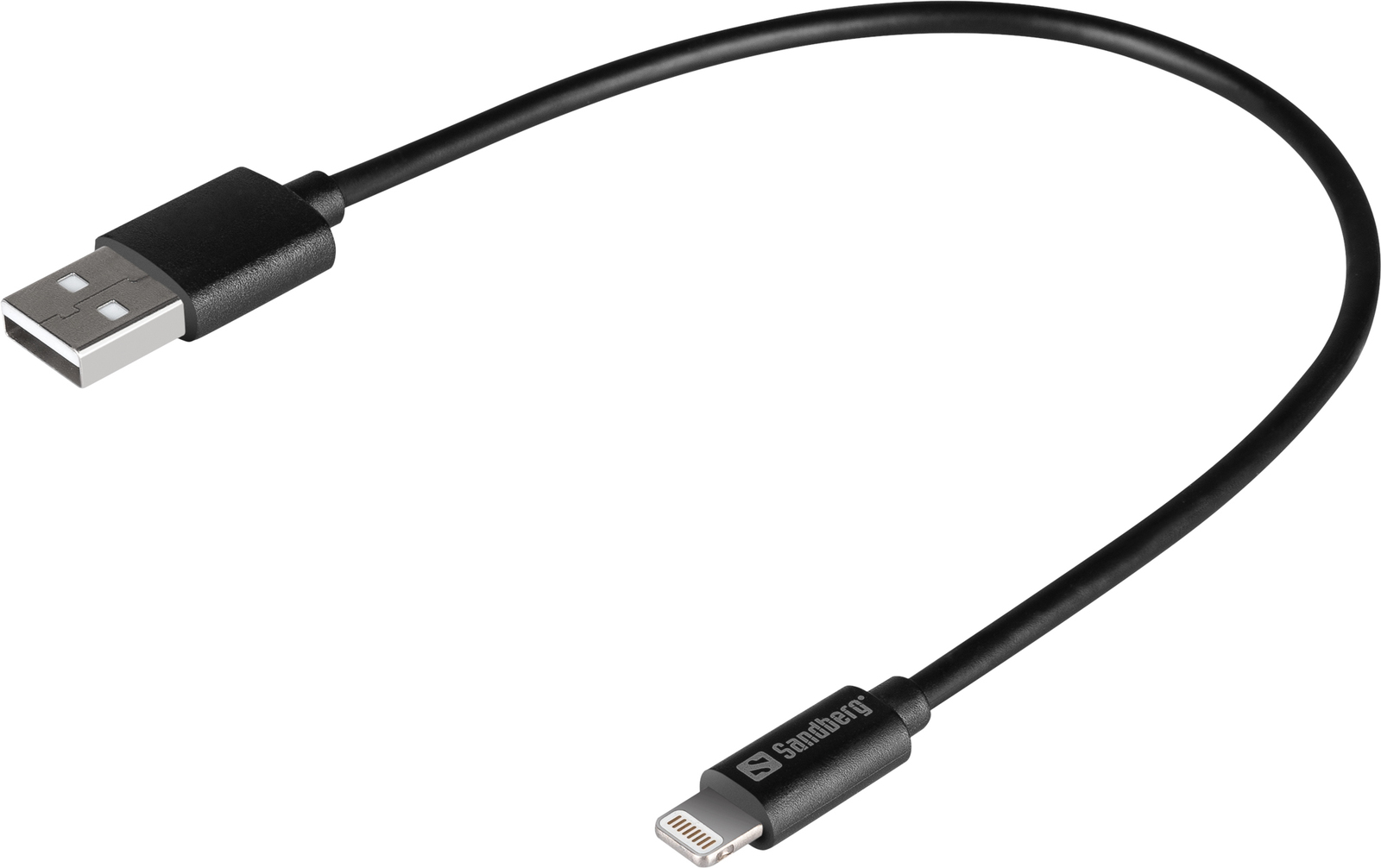 Sandberg - Lightning Adapter - USB männlich bis Lightning männlich - 20 cm - Schwarz - für Apple iPad/iPhone/iPod (Lightning)