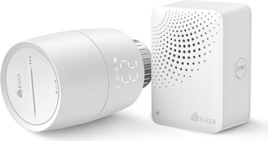 TP-Link Kasa Smart Thermostatic Radiator Valve Starter KitSPEC: 1 x KH100 + 1 x KE100, 5-30 temperature control, M30*1.5mm connector, LED DisplayFEATURE: Kasa IoT hub KH100(EU) included, Kasa smart app, Voice control with Alexa & Google Home, remote contr