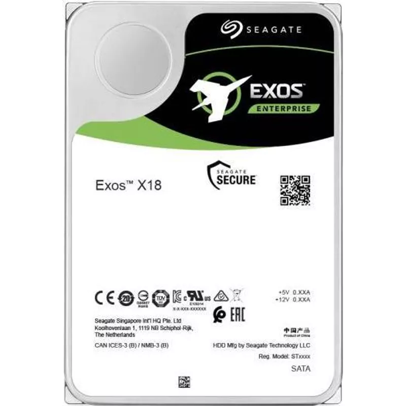 Seagate Exos X18 ST16000NM004J - Festplatte - 16 TB - intern - SAS 12Gb/s - 7200 rpm - Puffer: 256 MB - Sonderposten