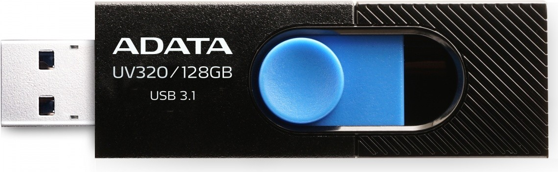 ADATA UV320 - USB-Flash-Laufwerk - 128GB - USB 3,1 - Schwarz/Blau (AUV320-128G-RBKBL)
