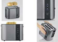 Severin 2-Scheiben-Toaster, Brotscheibenzentrierung, Auftaufunktion, Aufwärmfunktion, Stopptaste, Ko (9573)