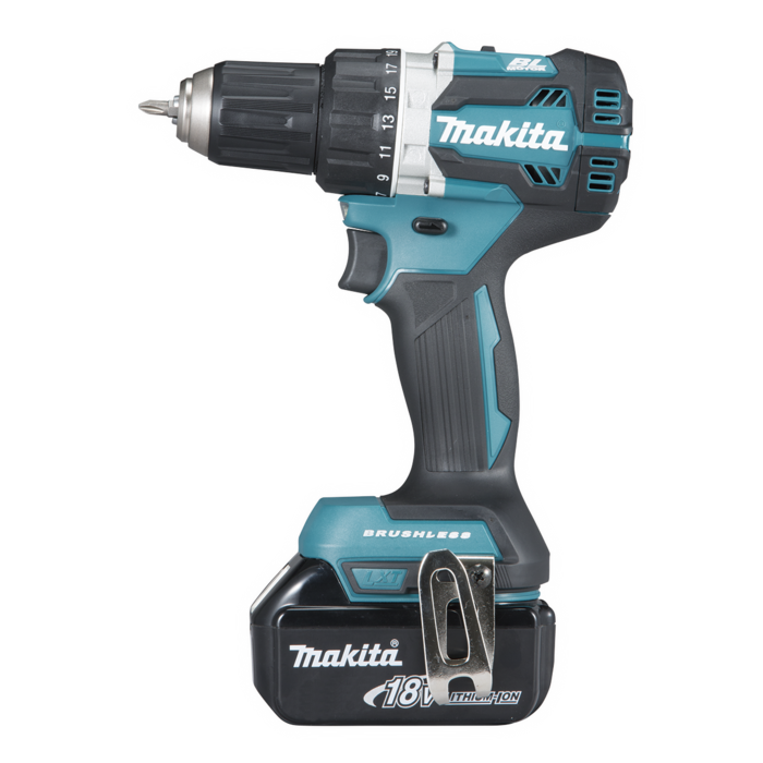 Makita DDF484RTJ - Bohrer/Schrauber - schnurlos - 2 Geschwindigkeiten - Bohrfutterschlüssel 13 mm - 54 N·m - 2 Akkus - 18 V