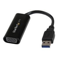 StarTech.com USB auf VGA Adapter - Externe Grafikkarte - USB3.0 - Slim - 1080p - Multi Monitor Adapter - Videoadapter - TAA-konform - USB Typ A männlich zu HD-15 (VGA) weiblich - 19cm - Schwarz - für P/N: MXT101MM (USB32VGAES)