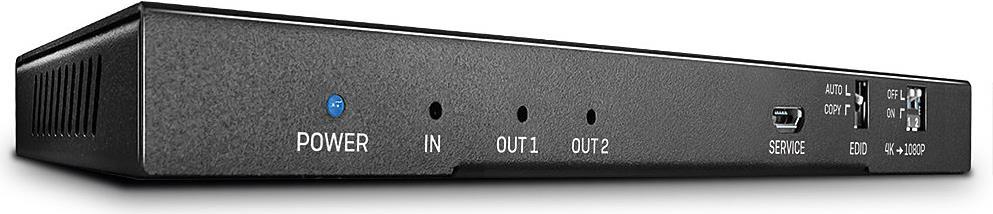 Lindy HDMI 2,0 18G Splitter with Audio - Video-/Audio-Splitter - 2 x HDMI - Desktop (38230)