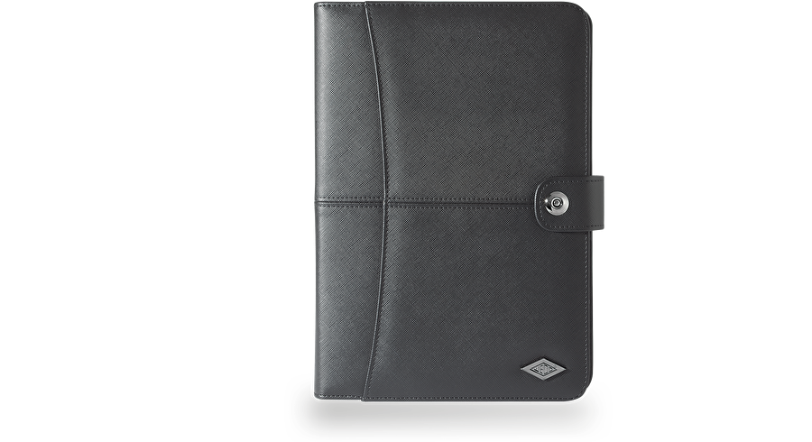 WEDO Tablet-PC Organizer Accento, A5, Kunstleder, schwarz Halter für Tablet-PC von 24,64 cm (9.7) - 26,67 mm (10.5), - 1 Stück (58 6901)