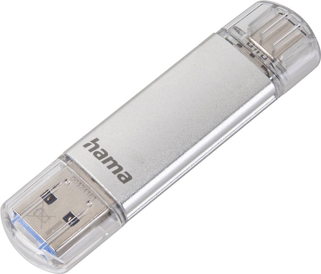 Hama FlashPen C-Laeta - USB-Flash-Laufwerk - 128 GB - USB 3.0/USB Typ C - Silber