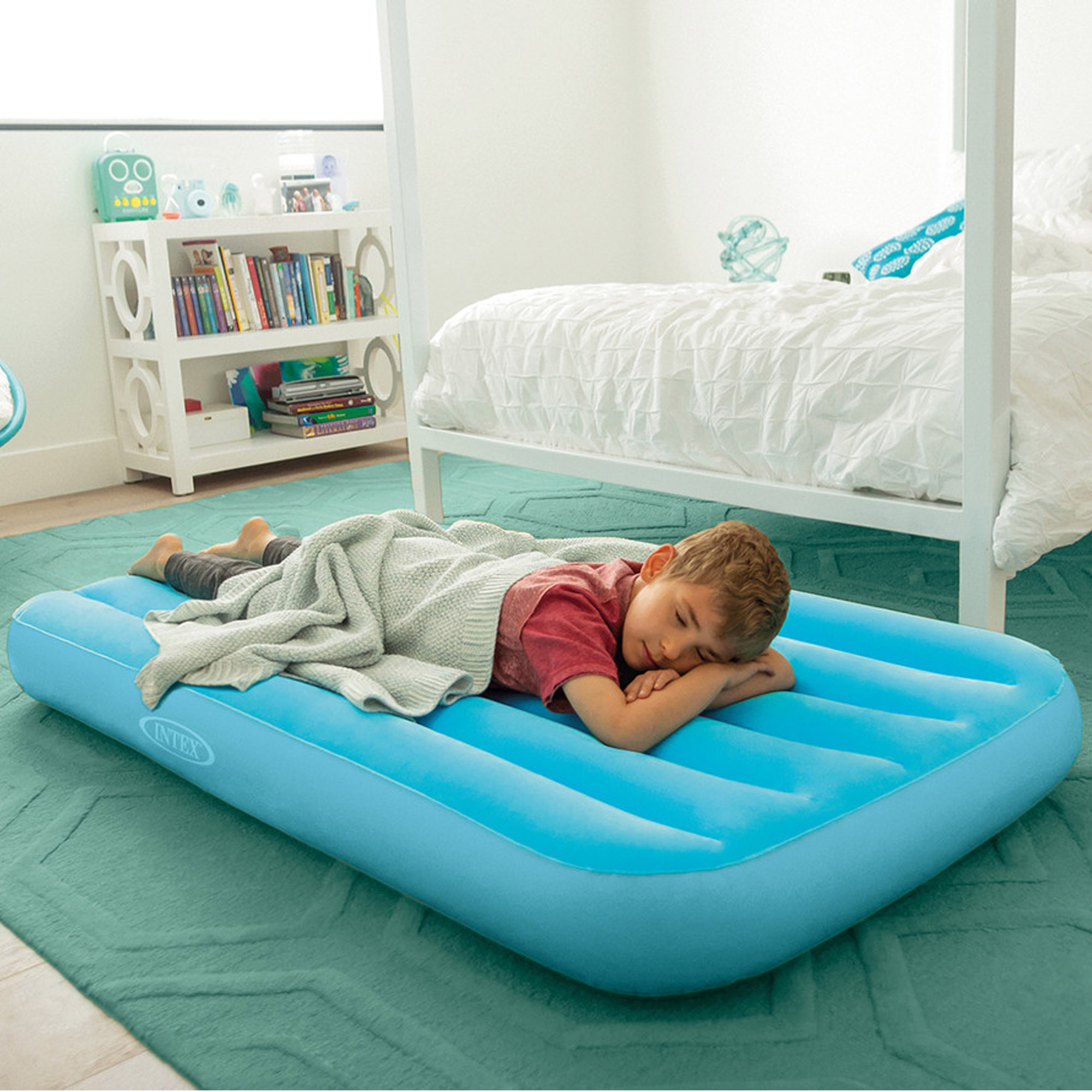Intex 66803NP CozyKidz Luftbett Kinder (L x B x H) 157 x 88 x 18 cm Blau, Pink, Farbauswahl nicht möglich (66803NP)