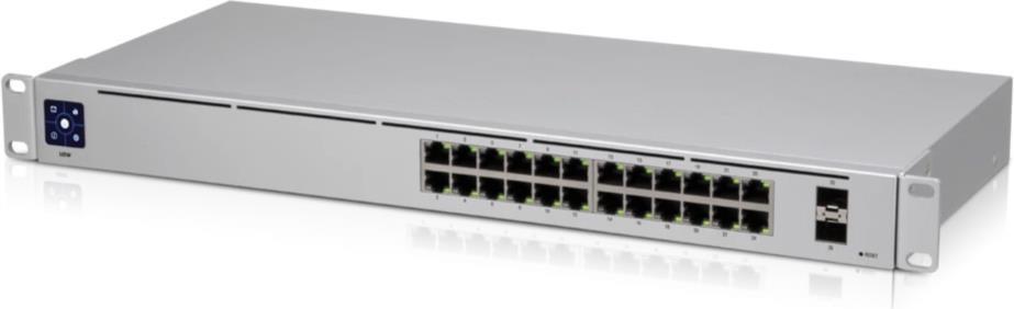 Ubiquiti UniFi Switch USW-24 - Switch - managed - 24 x 10/100/1000 + 2 x Gigabit SFP - Desktop, an Rack montierbar