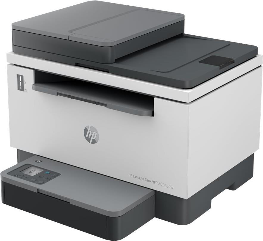 HP Inc HP LaserJet Tank MFP 2604sdw - Multifunktionsdrucker - s/w - Laser - nachfüllbar - 216 x 297 mm (Original) - A4/Legal (Medien) - bis zu 14 Seiten/Min. (Kopieren) - bis zu 22 Seiten/Min. (Drucken) - 250 Blatt - USB 2.0, LAN, Wi-Fi(n), Bluetooth (381