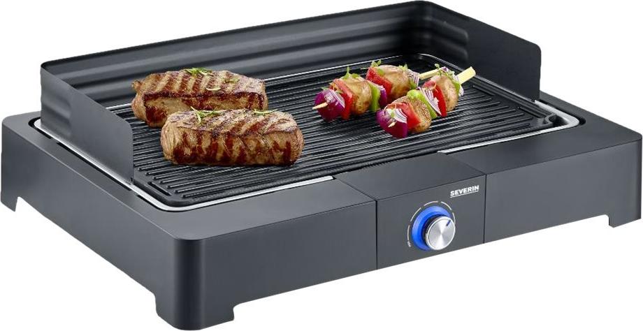 Severin PG8567 Tisch-Elektrogrill Schwarz 2200 W 1150 cm² Grillfläche