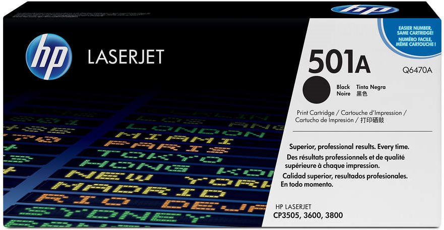HP Toner Q6470A (501A) - Schwarz - Kapazität: 6.000 Seiten (Q6470A)