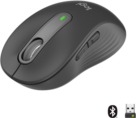 Logitech Signature M650 for Business - Maus - optisch - 5 Tasten - kabellos - Bluetooth, 2.4 GHz - Logitech Logi Bolt USB-Receiver - Graphite
