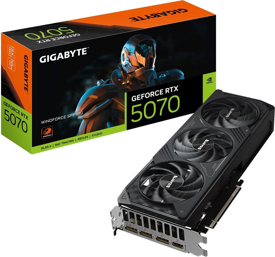 Gigabyte VGA GBT RTX5070 12GB Windforce SFF 12G - Grafikkarte - 12.288 MB (GV-N5070WF3-12GD)