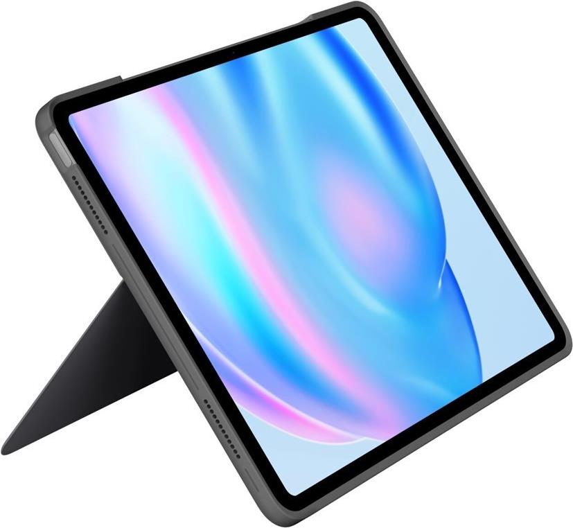 Logitech Combo Touch - Tastatur und Foliohülle - mit Trackpad - hintergrundbeleuchtet - Apple Smart connector - AZERTY - Französisch - Oxford Gray - für Apple 13-inch iPad Air (M2) (920-012613)