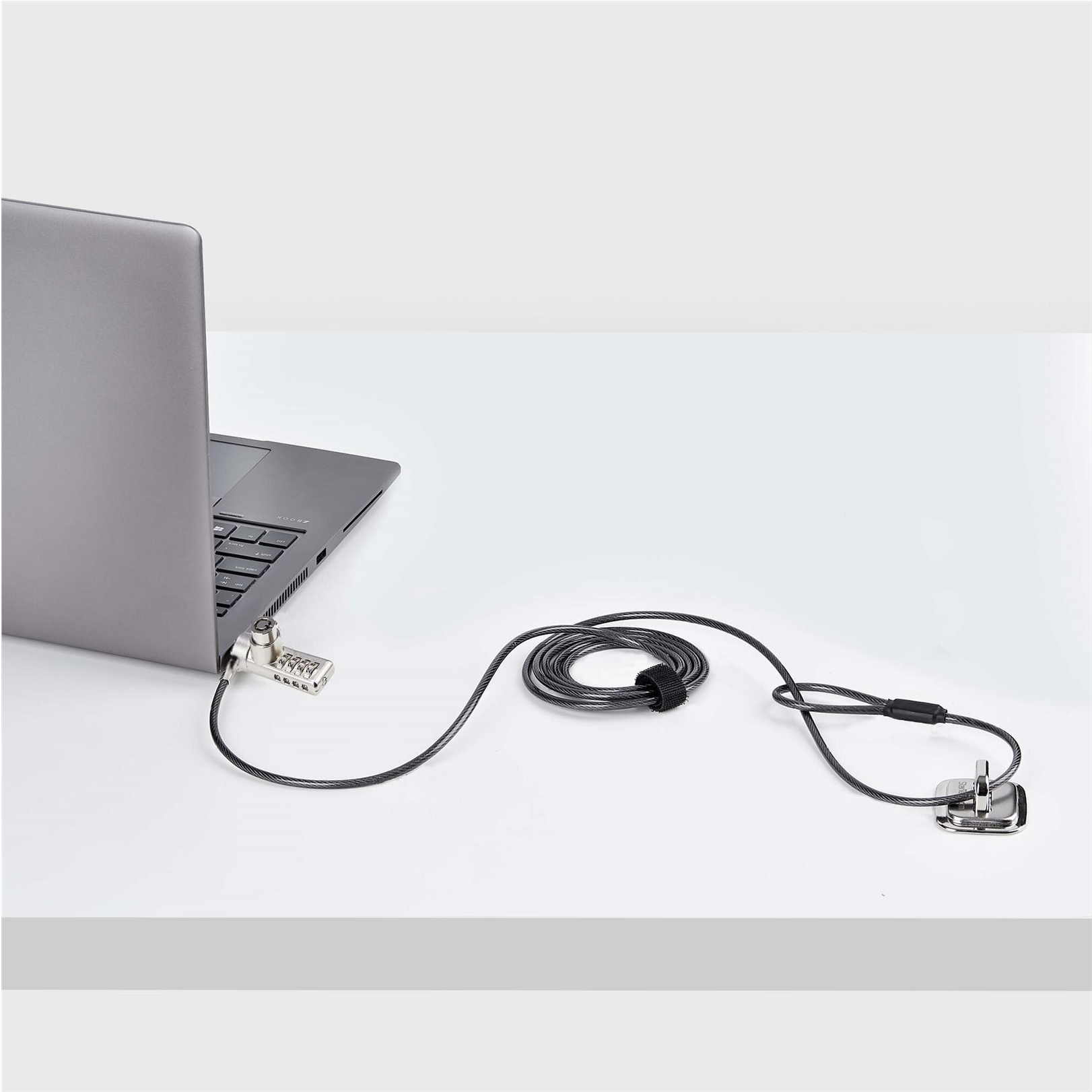 StarTech.com 10-Pack Dual-Access Laptop Lock, 6.5ft (2m) Keyed Alike and Combination Security Cable Lock for K-Slot Devices, Computer Anti-Theft Steel Cable - Sicherheitskabelschloss - schwarz & silber - 2 m (Packung mit 10) (DUALKA10-LAPTOP-LOCK)