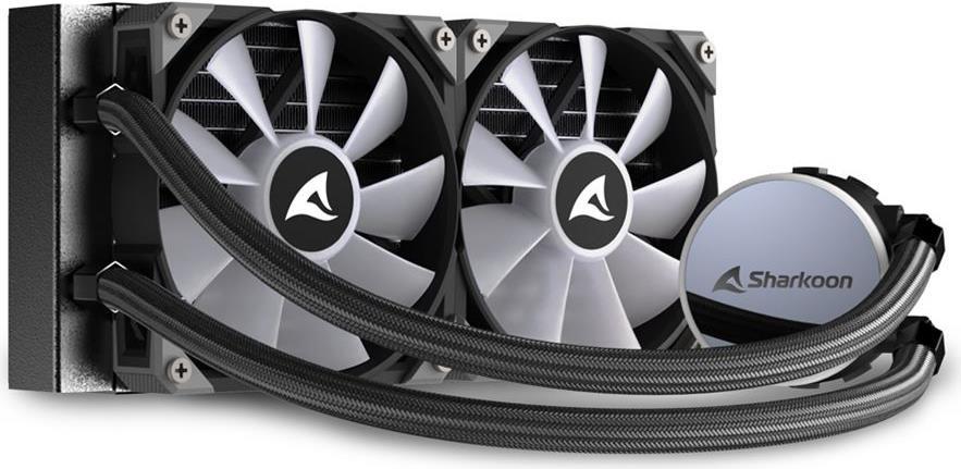 Sharkoon S70 rgb Computergehäuse - Prozessor All-in-One-Flüssigkeitskühler 12 cm Schwarz 1 Stück(e) (4044951037995)