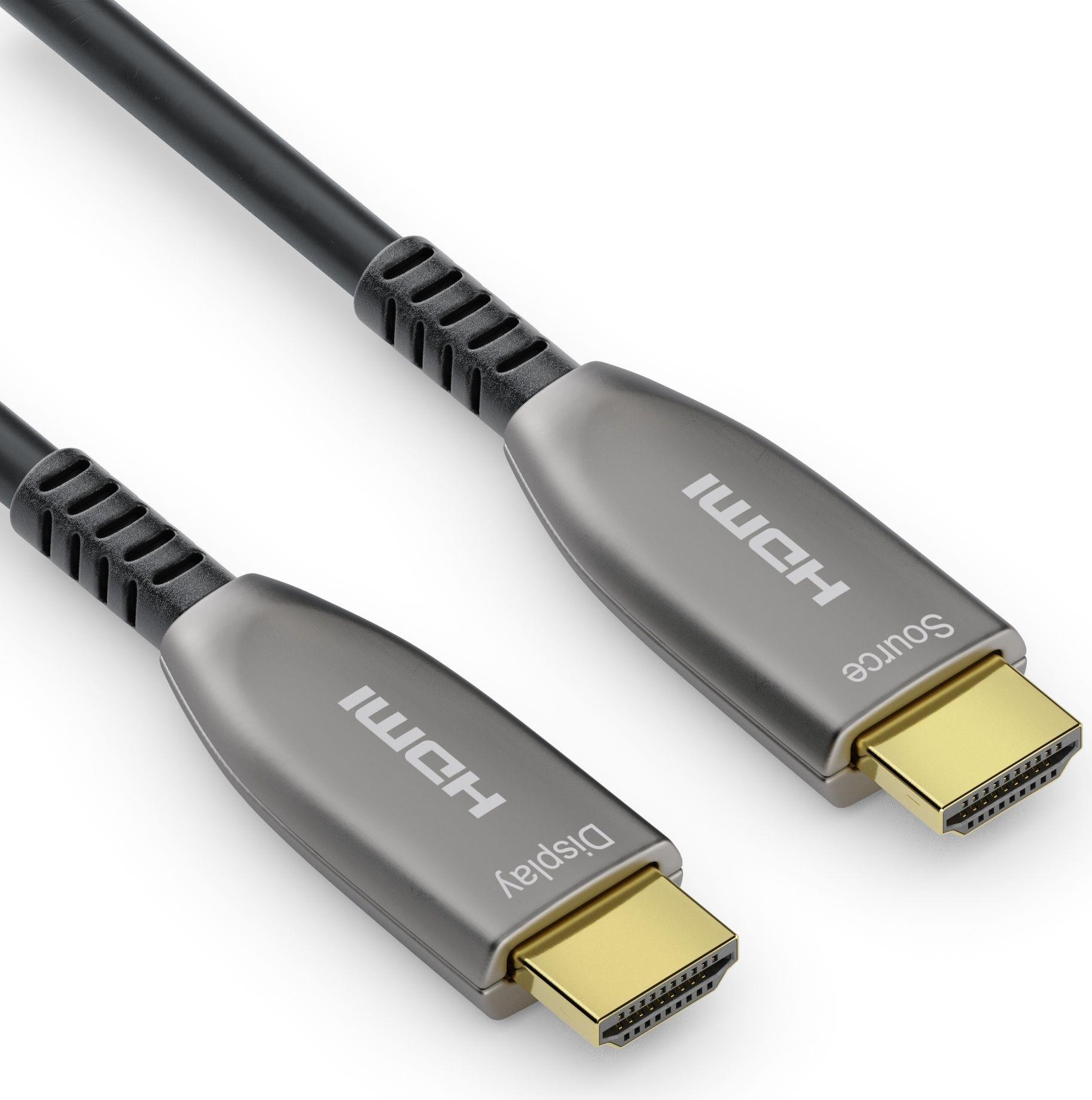 PureLink Sonero - Highspeed - HDMI-Kabel - HDMI männlich zu HDMI männlich - 15,0m - Hybrid Kupfer/Kohlefaser - Schwarz - Active Optical Cable (AOC), 2160p-Unterstützung, 60 Hz (HDMI), 4K60Hz UHD-Support, bis zu 18 Gbps Datentransferrate (X-AOC210-150)