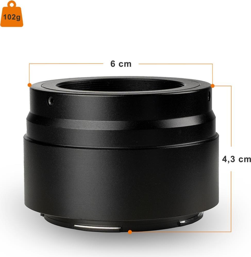 Walimex pro T2 Adapter für Nikon Z - Adapterring mit manuellem Fokus, einfache Handhabung, Objektiv-Anschlussring kompatibel mit Nikon Z6, Nikon Z7, Nikon Z50, Nikon Z5, Nikon Z7 II, Nikon Z6 II (1023365)