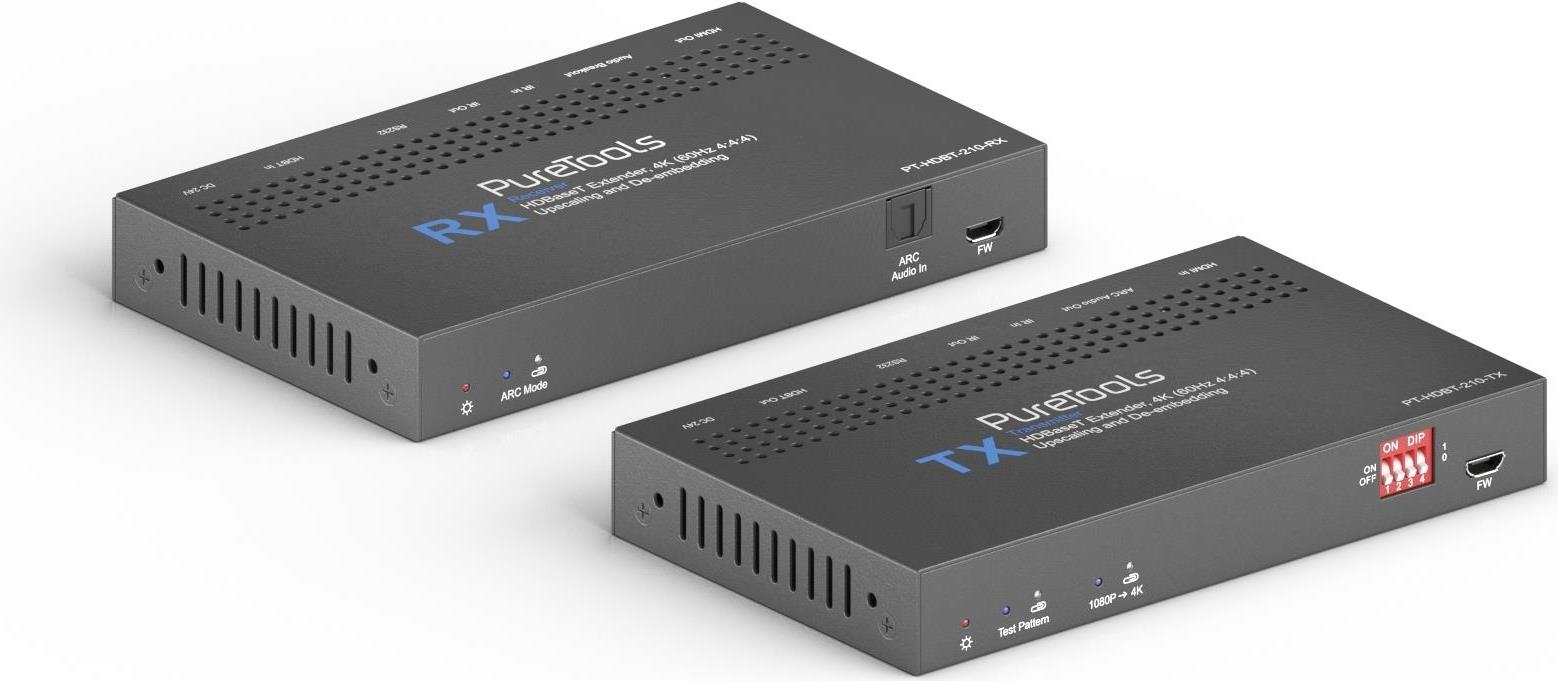 PureTools PT-HDBT-210 (transmitter and receiver) - Video-, Audio-, Infrarot- und serielle Erweiterung - RS-232, HDMI, HDBaseT, infrarot - bis zu 70 m