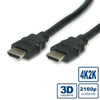 VALUE HDMI Ultra HD with Ethernet - HDMI-Kabel mit Ethernet - HDMI männlich zu HDMI männlich - 5 m - Doppelisolierung - Schwarz (11.99.5683)