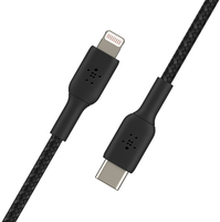Belkin BOOST CHARGE - Lightning-Kabel - USB-C (M) bis Lightning (M) - 1,0m - Schwarz - USB-Stromversorgung (18 W) - für Apple iPad/iPhone/iPod (Lightning) (CAA004BT1MBK)