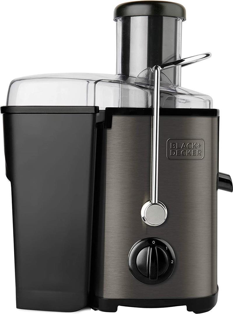 Black+Decker BXJE600E Zentrifugal-Entsafter, 600, Edelstahl, rostfrei, Grau (BXJE600E)